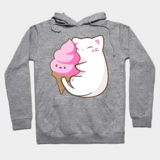 Ice cream lover chubby cat Hoodie